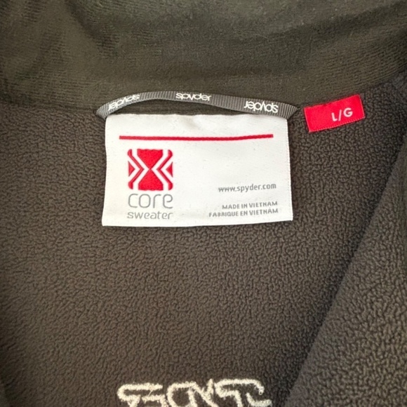 Spyder core sweater ladies olive green 1/4 zip pullover size L - Picture 13 of 15